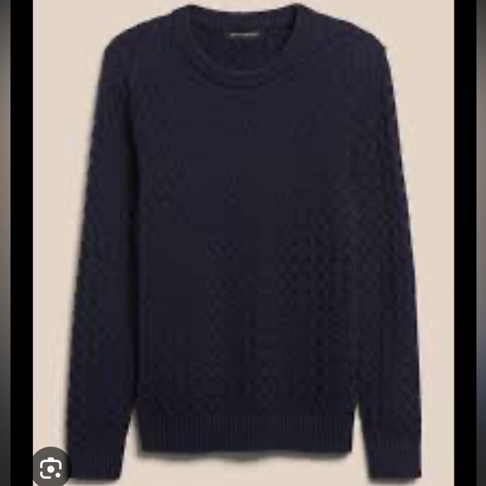 Banana Republic Cable Knit Sweater‎ Small Blue New With Tags